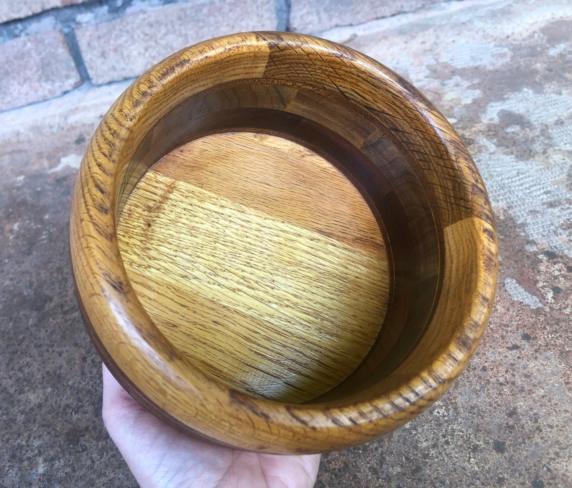 Vintage Wood Pedestal Bowl Turned Wood Display Dish Pedestal Etsy