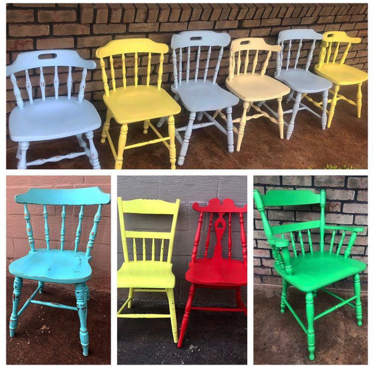 Custom Painted Kitchen Chair Farm House Chair Dining Chair Etsy
