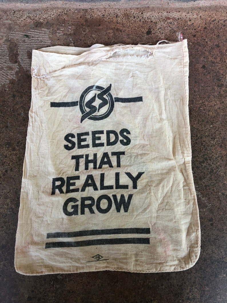 Vintage Seed Sack Southern States Seed Bag Grass Seed Bag Etsy