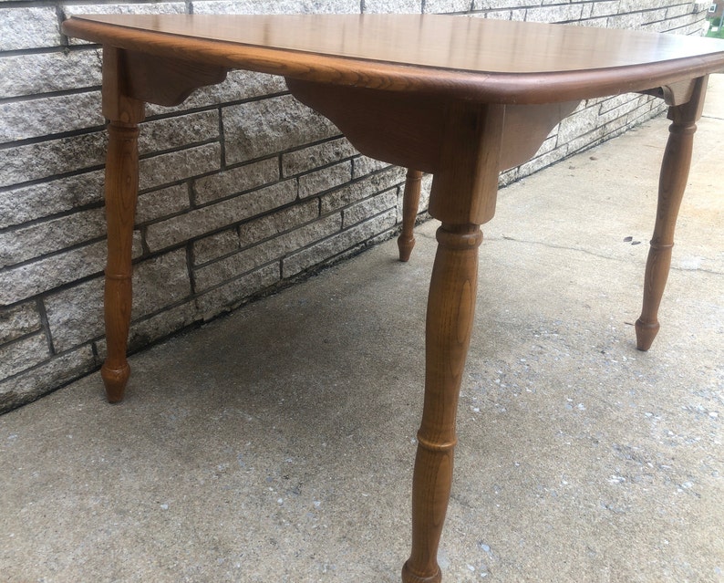 Vintage Oak Dining Table Laminate Top Kitchen Table 4 Foot Etsy