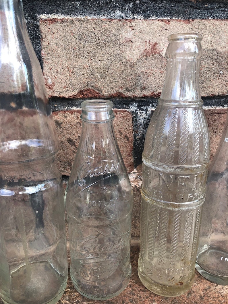 Vintage Collection of Soda Bottles Set of 5 Assorted Soda Etsy