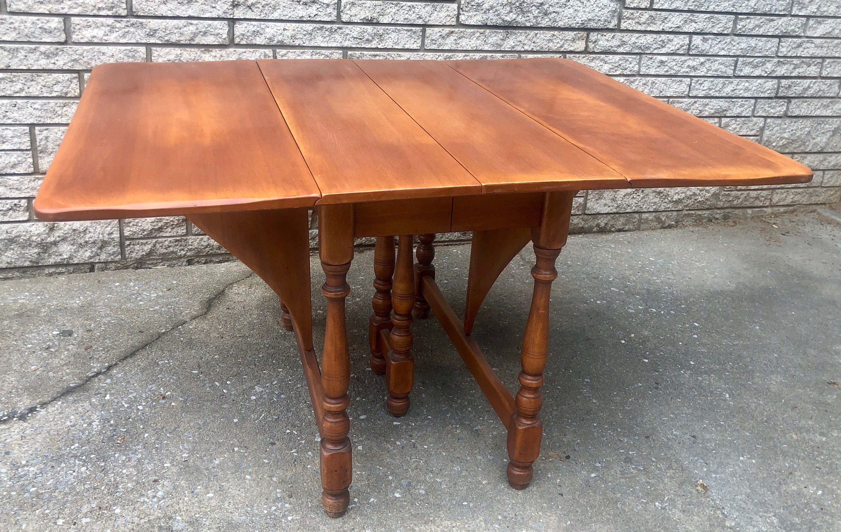 Vintage Drop Leaf Extension Table Walter of Wabash Dining Table