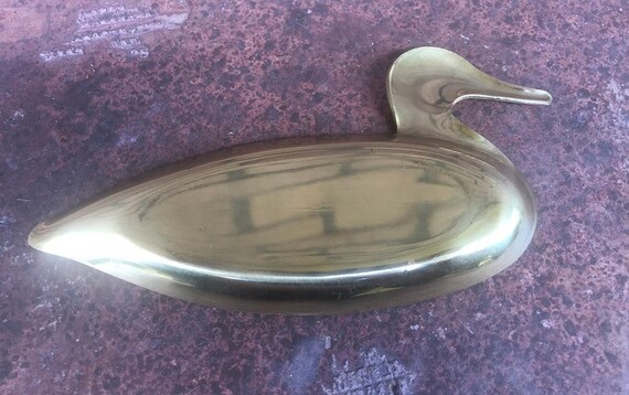 Vintage Brass Duck Tray, Jewelry Tray, Small Bras… - image 4