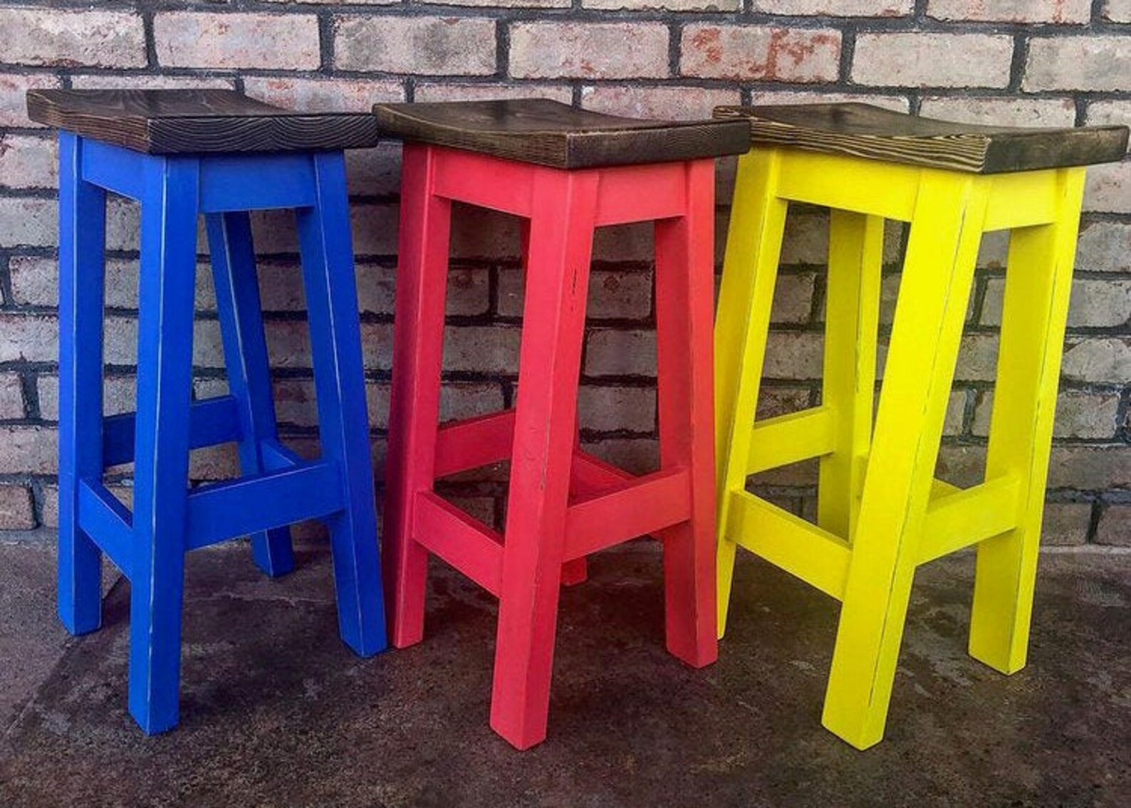 Counter Height Stool Saddle Seat Wood Bar Stool Kitchen Etsy