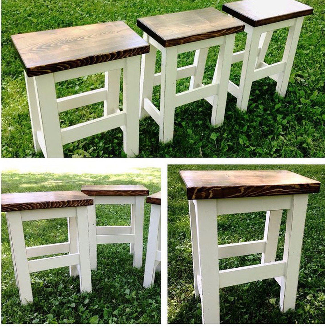 Wood Bar Stools Counter Height Stool Custom Height Kitchen Etsy