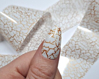 White and Gold Marble Nail Foils | Marble Nails | Gold Nails | Nail Foils | Nail Decals | Nail Stickers | Nail Transfers | Nail Art
