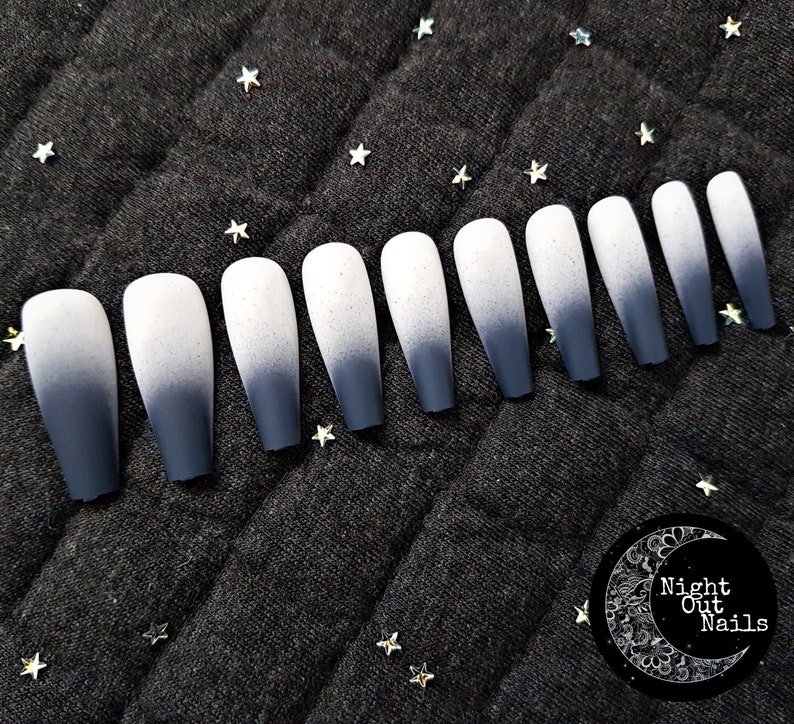 Long Coffin Halloween Press On Nails Witch Nails Fake Nails False Nails Press Ons Glue On Nails Long Nails Ready To Ship image 3