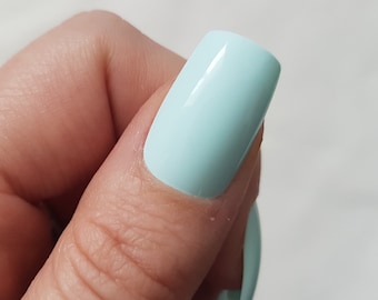 Baby Blue Square Press On Nails |  Blue Nails | Fake Nails | False Nails | Press Ons | Glue On Nails | Short Nails | Ready To Ship