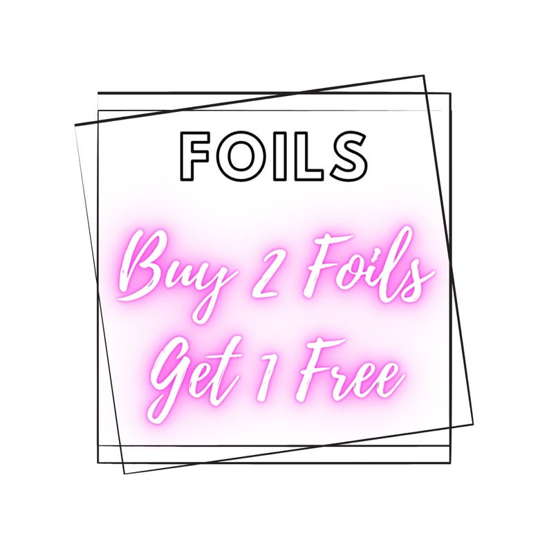 Buy 2 Foils Get 1 FREE Nail Foils Transfer Foils Nail Decals Nail Art Nail Accessories image 1