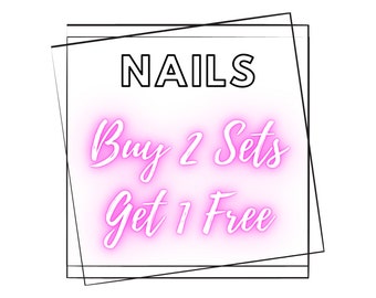 Buy 2 Sets Get 1 FREE! | Press On Nails | False Nails | Fake Nails | Glue On Nails | Press Ons | Short Nails | Long Nails |