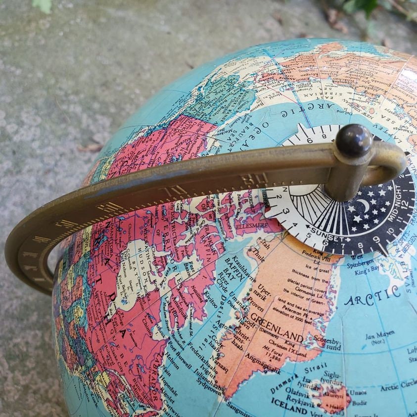 Vintage Replogle 10 Inch Reference Globe - Etsy