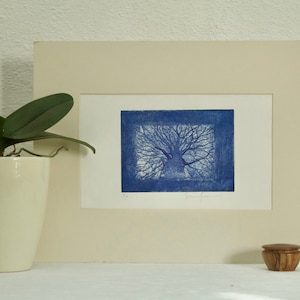 Original Handmade Etching Art Print - Tree - Nature