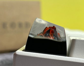 Kilauea Volcano Artisan Keycap | Handmade Resin Escape Key