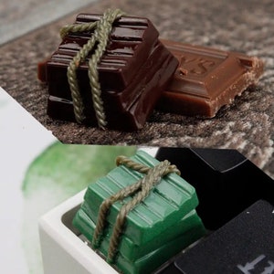 Chocolate Escape Artisan Keycap Handmade Keycap Artisan Keycap Resin keycap Handmade Escape Keycap For mechanical Keyboard image 1