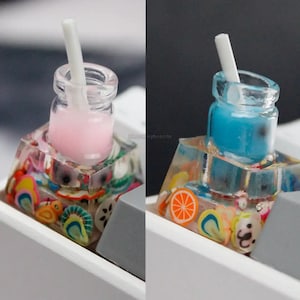 Boba Teacup Escape Artisan Keycap | Handmade Keycap | Artisan Keycap | Resin keycap Handmade | Escape Keycap For mechanical Keyboard