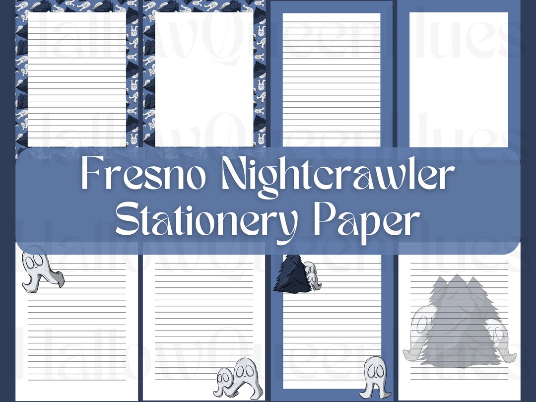 Fresno Nightcrawler Printable Stationery Bundle Downloadable Etsy
