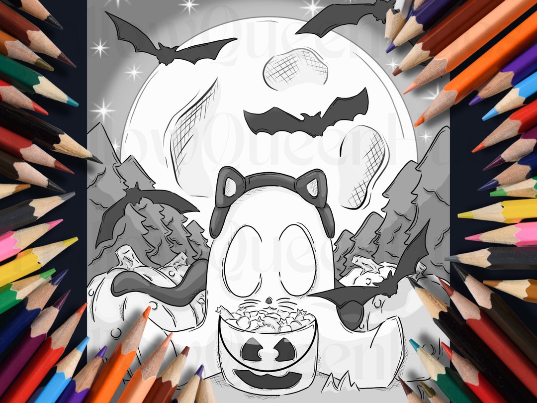 Printable Halloween Fresno Nightcrawler Kitty Costume Coloring Page for