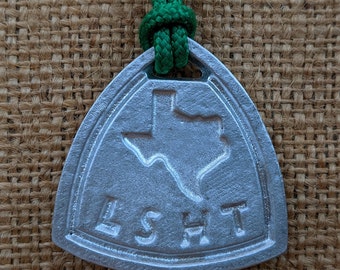 Lone Star Hiking Trail, sand cast aluminum medal