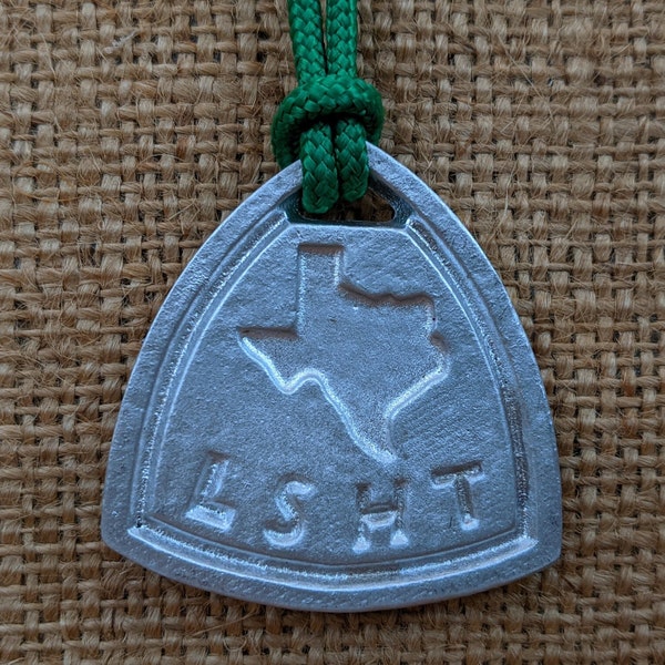 Lone Star Hiking Trail, sand cast aluminum medal