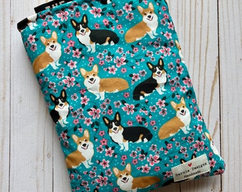 Corgi Booksleeve | Book Pouch | Book Cover | Padded Book Sleeve | Book Protector