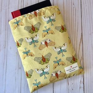 Citron Butterflies Booksleeve | Book Pouch | Book Cover | Padded Book Sleeve | Book Protector