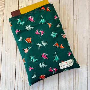 Winter Ice Skates Booksleeve | Book Sleeve | Book Pouch | Book Cover | Padded Book Sleeve | Book Protector