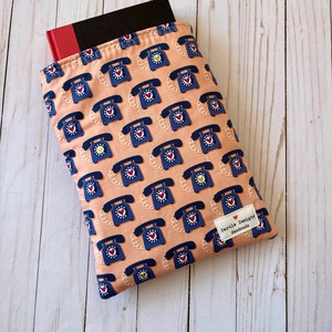 Purple Telephone Booksleeve | Book Sleeve | Book Pouch | Book Cover | Padded Book Sleeve | Book Protector