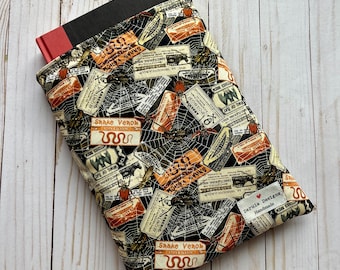 Halloween Black Booksleeve | Book Sleeve | Book Pouch | Book Cover | Padded Book Sleeve | Book Protector