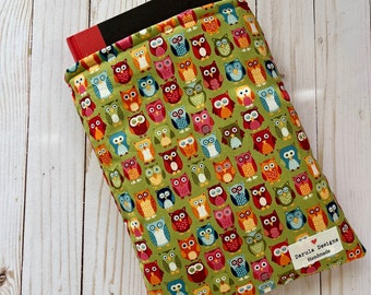 Owl Booksleeve | Book Sleeve | Book Pouch | Book Cover | Padded Book Sleeve | Book Protector