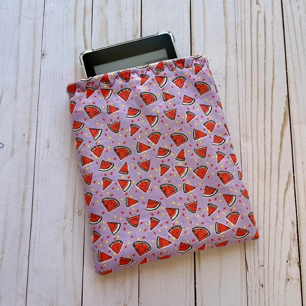 Watermelon Kindle Sleeve | Book Sleeve | Book Pouch | Book Cover | Padded Book Sleeve | Book Protector
