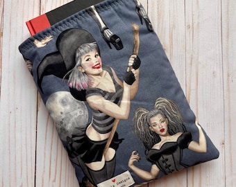 Halloween Goth Girls Booksleeve | Book Sleeve | Book Pouch | Book Cover | Padded Book Sleeve | Book Protector