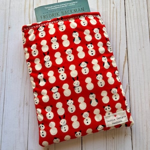 Red Snow Animals Booksleeve | Book Sleeve | Book Pouch | Book Cover | Padded Book Sleeve | Book Protector
