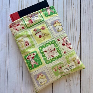 Vintage Green Animals Booksleeve | Book Sleeve | Book Pouch | Book Cover | Padded Book Sleeve | Book Protector