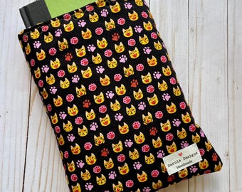 Funda para libro Black Cats / Funda para libro / Bolsa para libro / Funda para libro / Funda acolchada para libro / Protector de libro