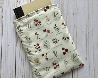 State Flowers Booksleeve | Book Sleeve | Book Pouch | Book Cover | Padded Book Sleeve | Book Protector