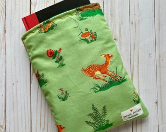 Forest Animals Booksleeve | Book Sleeve | Book Pouch | Book Cover | Padded Book Sleeve | Book Protector