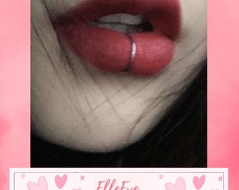 Faux silver lip ring - fake lip piercing - 1 piece