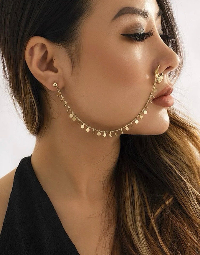 Chain from ear to nose sale