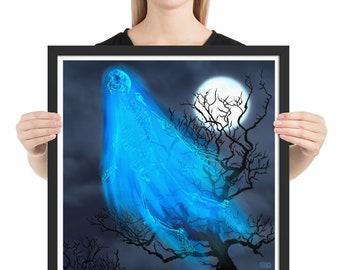 BLUE GHOST Framed poster