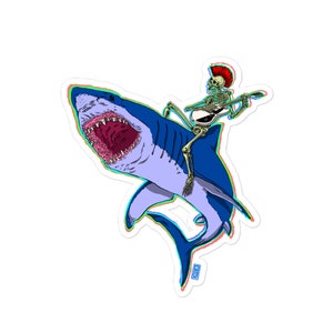SSG (Shark Skeleton Guitar) Bubble-free sticker
