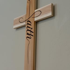 Handcrafted Wooden Faith Cross