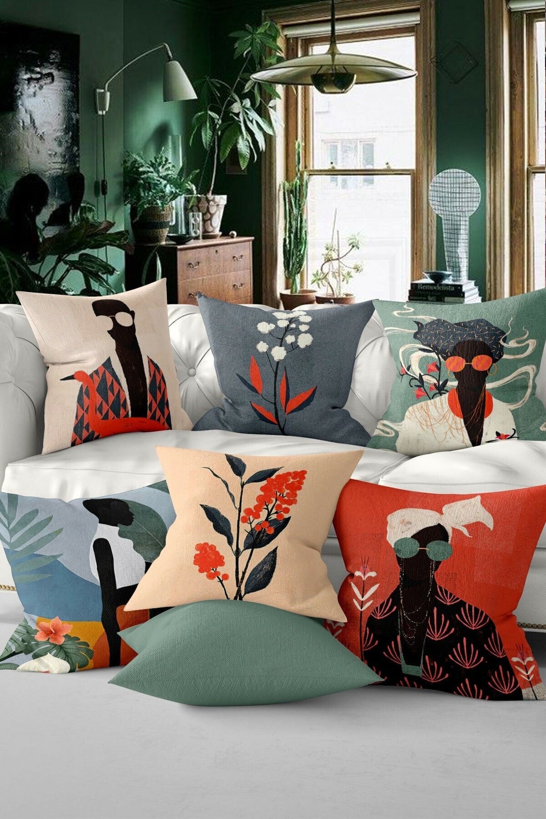 Pillowcases Set of 7 Cozy African Home Style Pillow Etsy