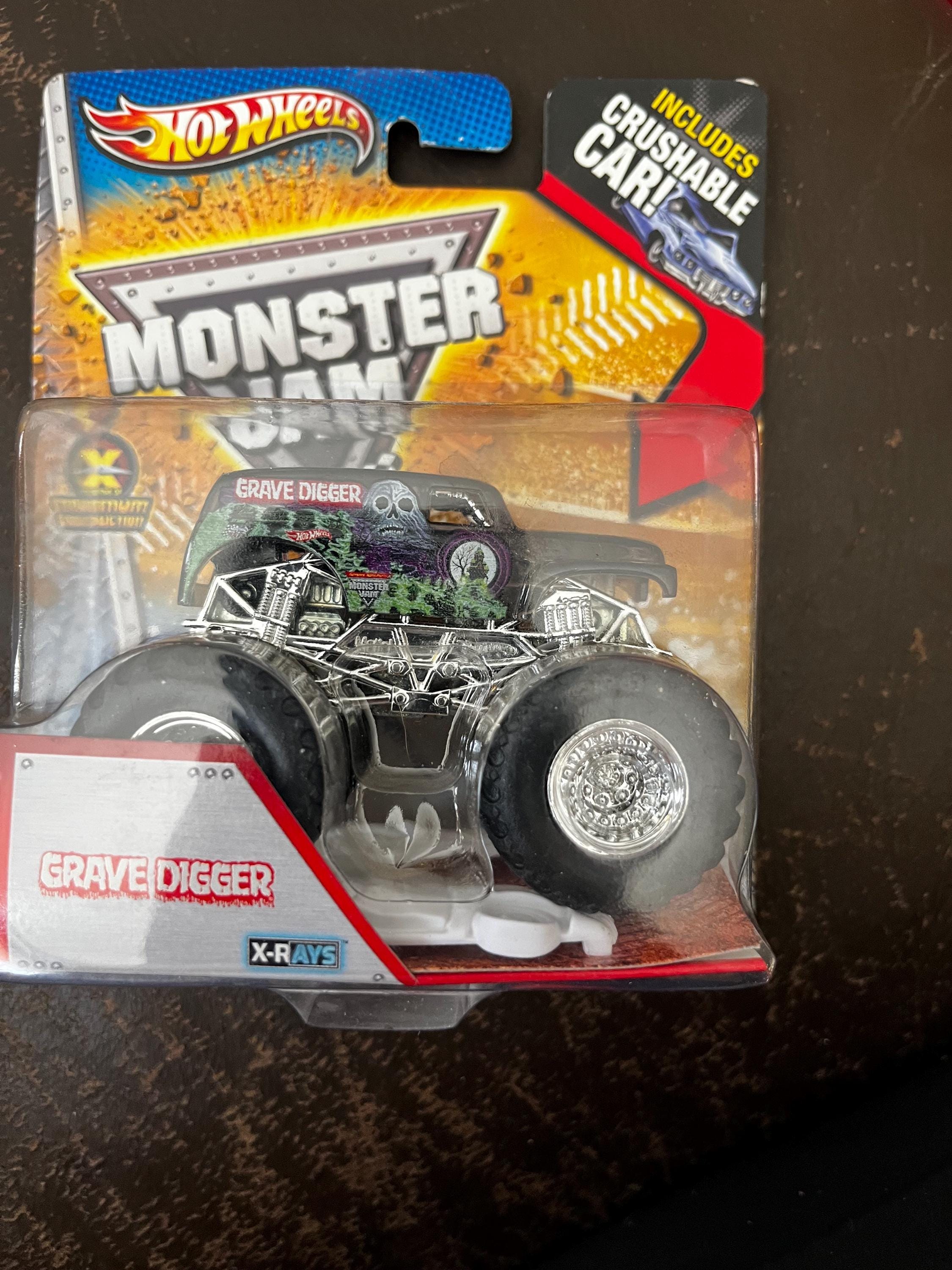 Mattel-hot Wheels-monster Jam 2012 X-rays Grave Digger Truck-rare