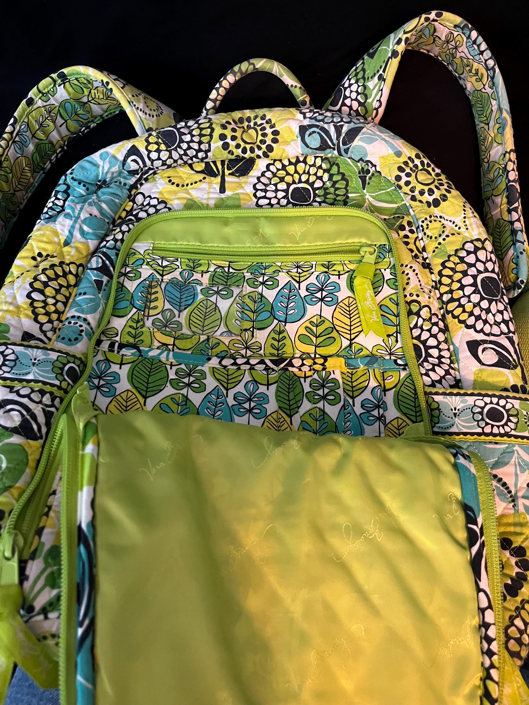 Vera Bradley-limes up Floral-backpack/campus/tech Washable 