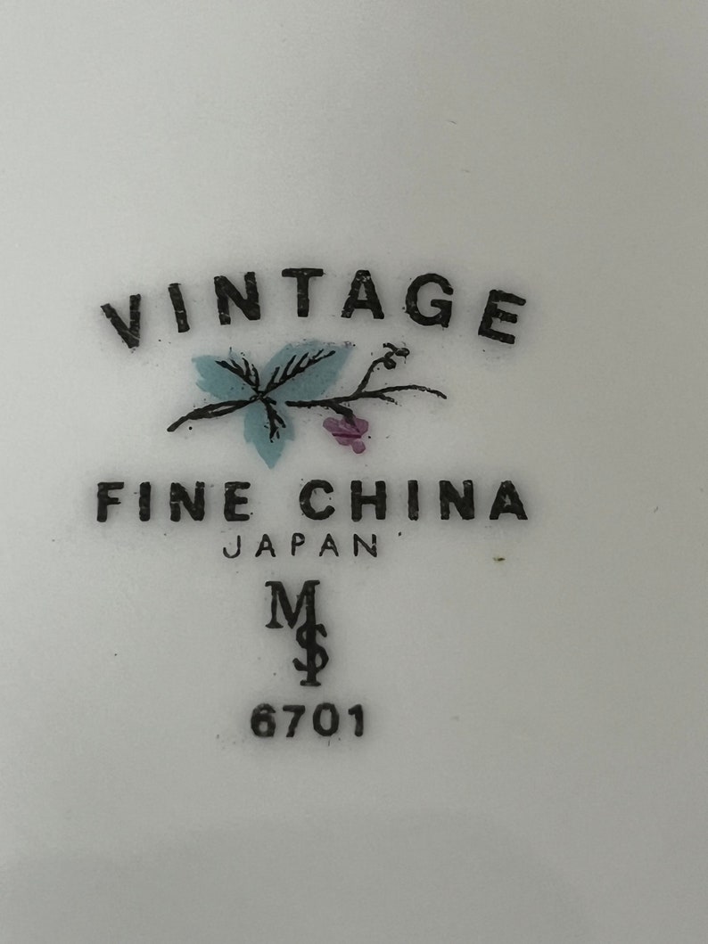 Vintage Fine China Japan 6701 Grapevine Pattern Serving Bowl Etsy