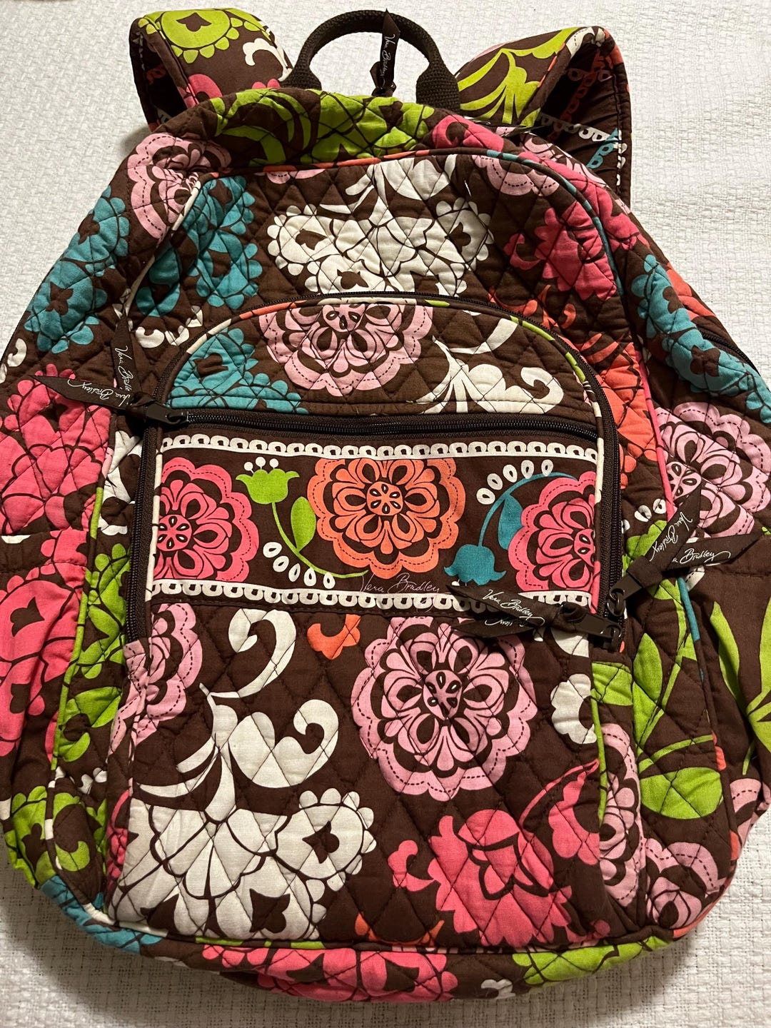 Vera Bradley-lola-large Vibrant Design Campus Backpack - Etsy display picture 2