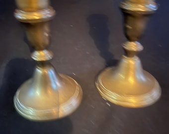 Candelieri in ottone da 7 1/2” - Portacandele vintage in ottone massiccio e pesante - Coppia