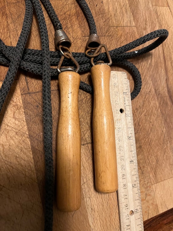 Vintage Wooden Handle Jump Rope - Etsy