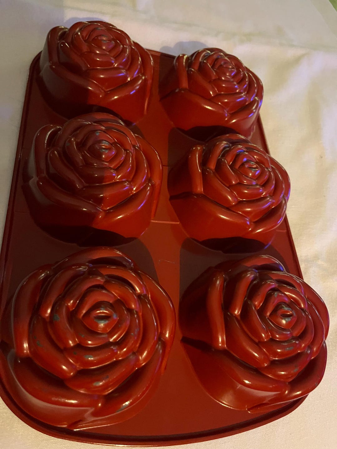 Nordic Ware-rose Bud-mini Cake Pan Molds/bundt-6 Cups/heavy Cast