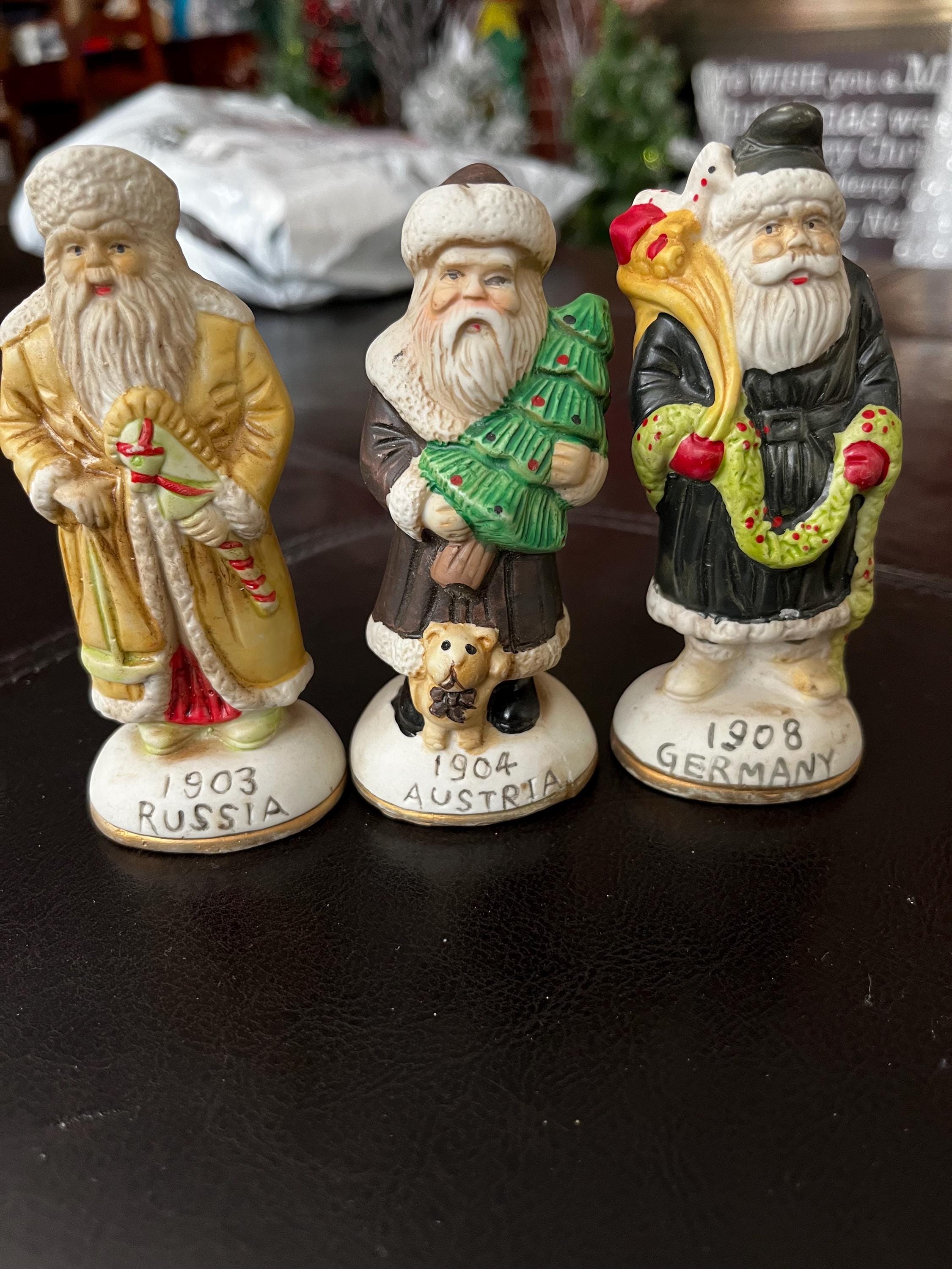 Santas Around the World-vintage Porcelain Christmas Decor-1903